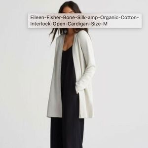 Eileen Fisher Bone Silk & Organic Cotton Cardigan
